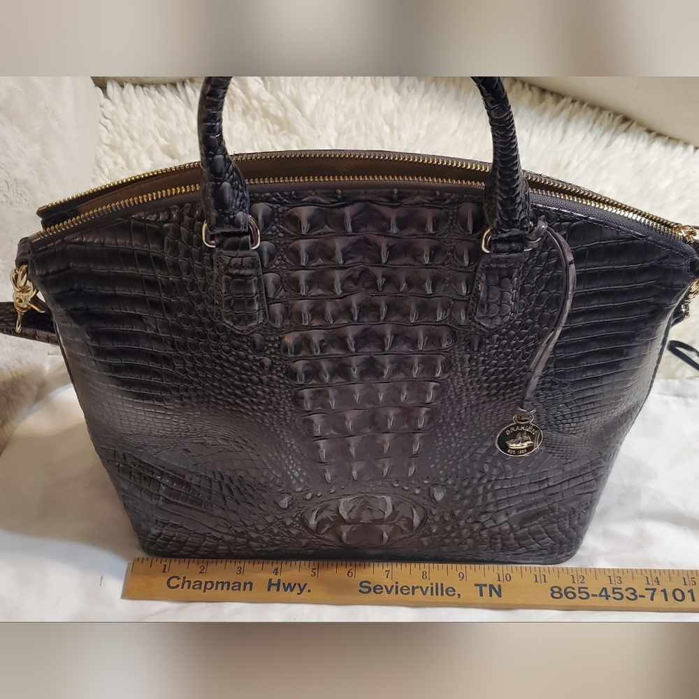 Brahmin Large Duxbury Nocturnal Melbourne Charcoal Gray. Leather. New With Tag - Picture 3 of 10